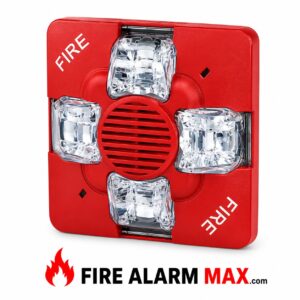 Edwards WGSVRF Outdoor Speaker/Strobe, FIRE, Red